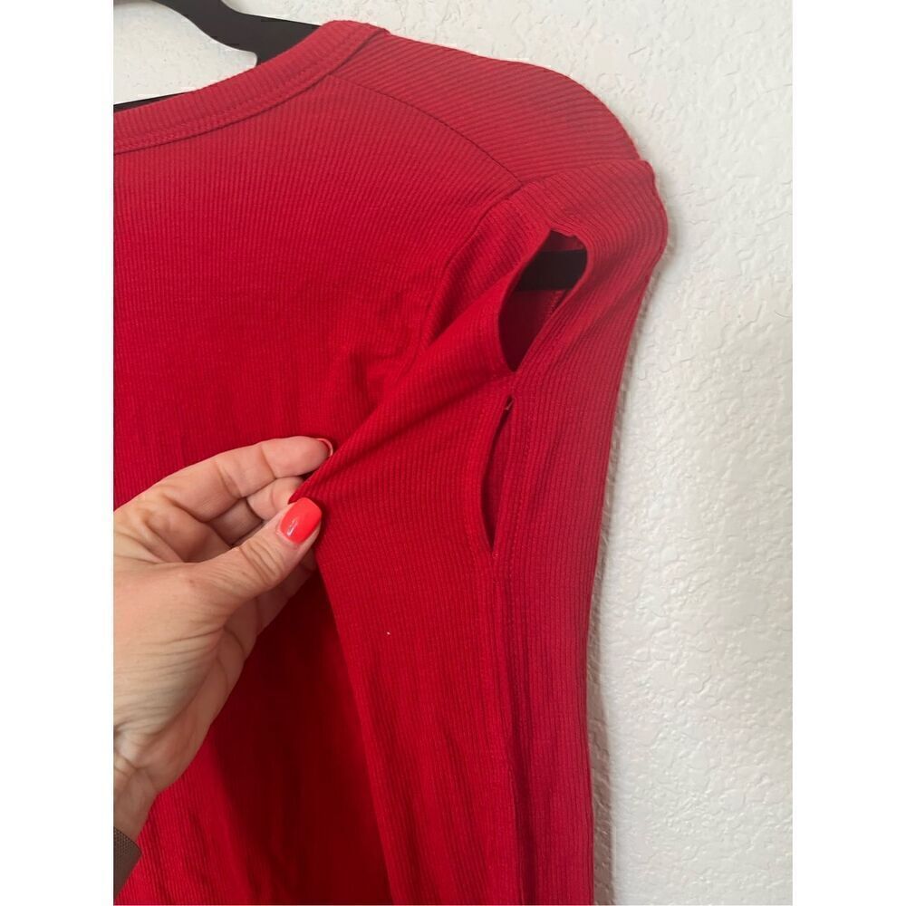 Michael Lauren Crew Neck Long Sleeve Arm Slits Top NEW - Picture 6 of 6